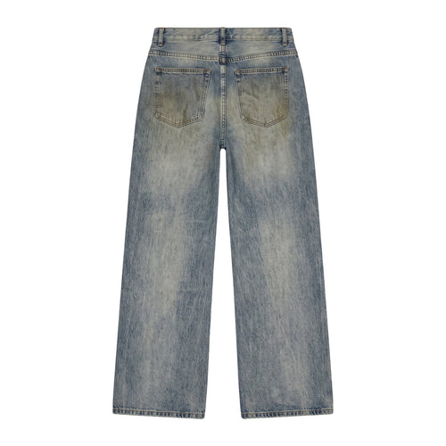 Baggy Jeans in Dust, Rückansicht flach liegend