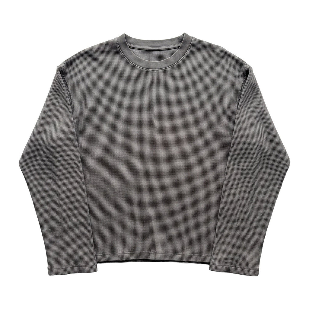 Blossom Longsleeve in Smoke, Vorderansicht flach liegend