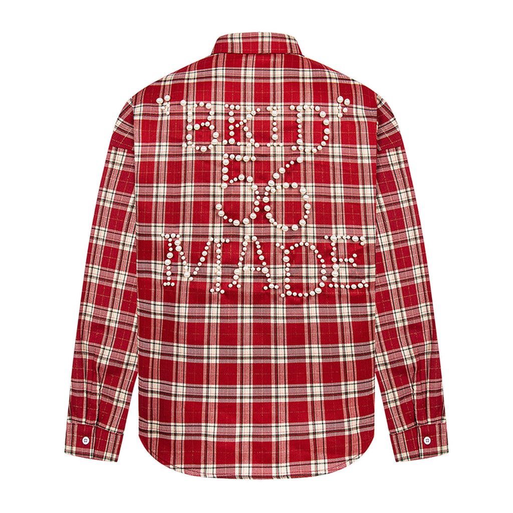 Stud Flannel in Ember, Rückansicht mit genietetem Schriftzug