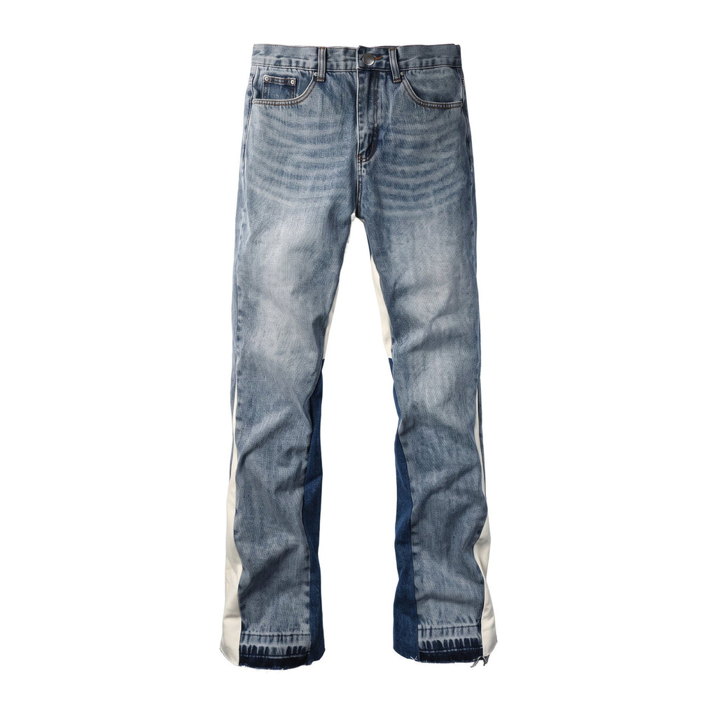 Flare Jeans in Chalk, Vorderansicht flach gelegt
