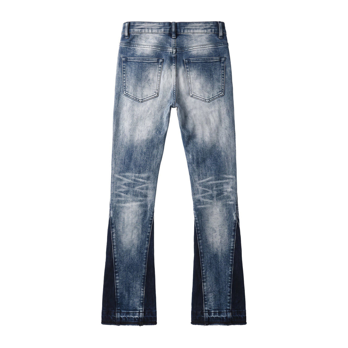 Flare Jeans in Shadow, Rückansicht flach gelegt