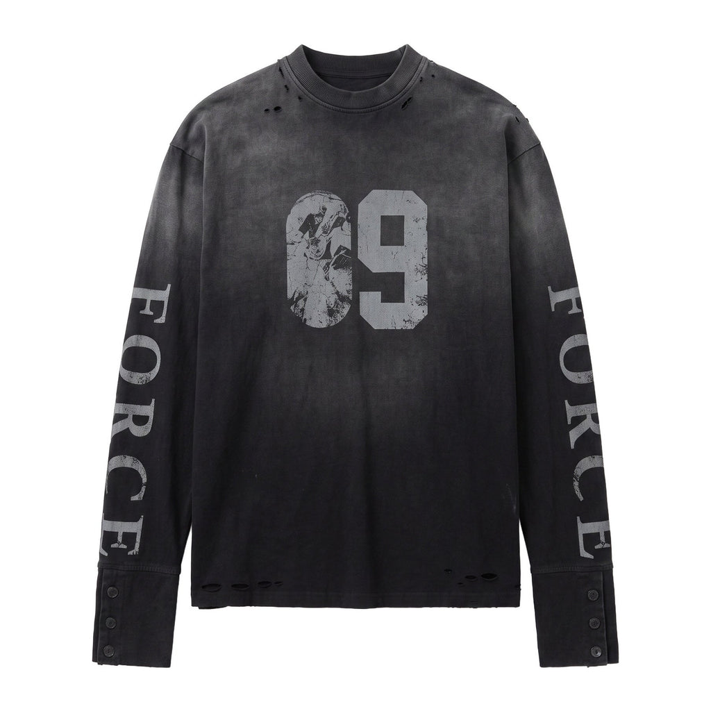 Force Sweatshirt in Ash, Vorderansicht flach gelegt