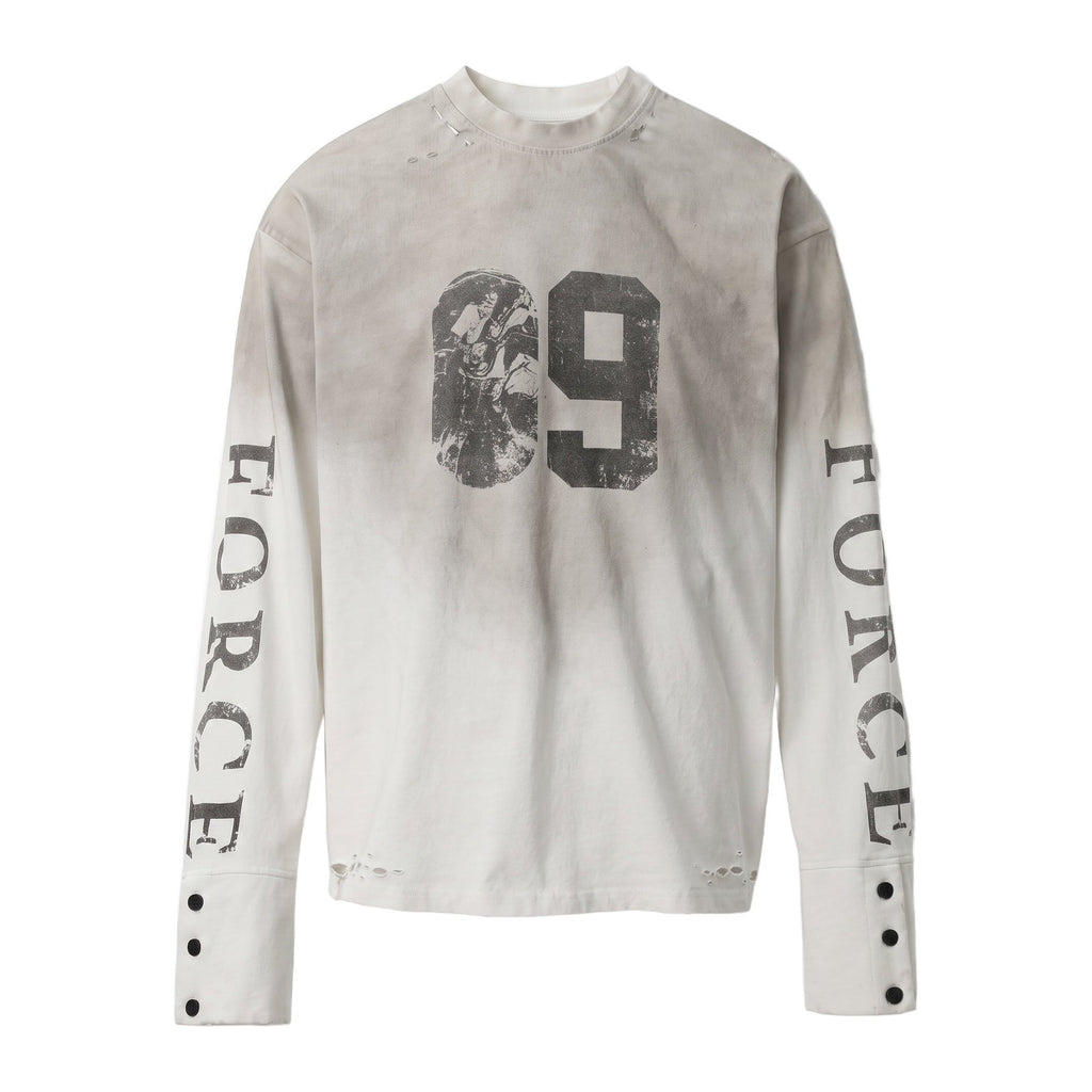 Force Sweatshirt in Bone, Vorderansicht flach gelegt