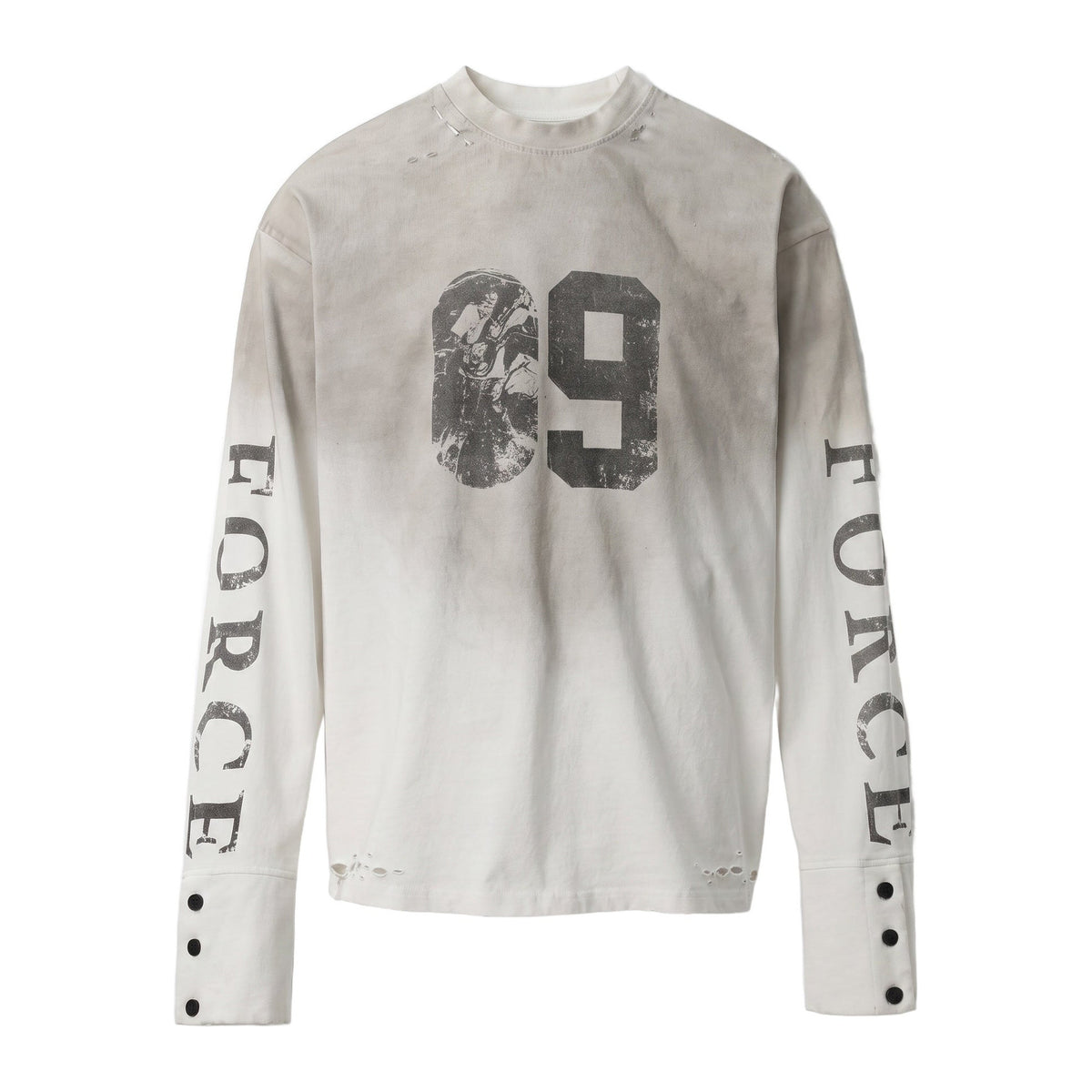 Force Sweatshirt in Bone, Vorderansicht flach gelegt