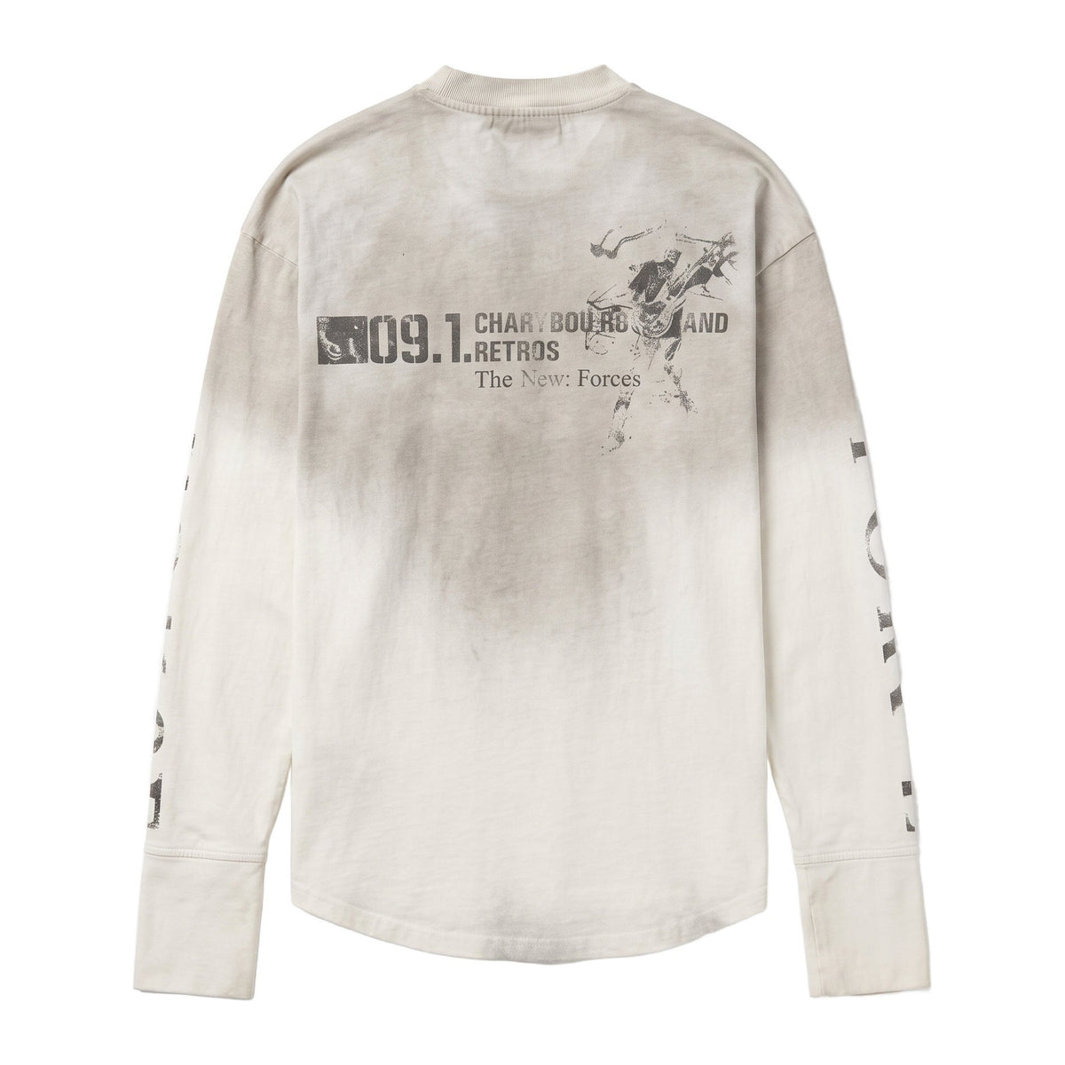 Force Sweatshirt in Bone, Rückansicht mit Grafik