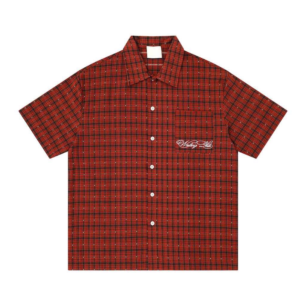 Grid Shirt in Rust, Vorderansicht