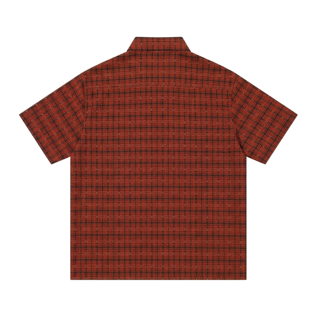 Grid Shirt in Rust, Rückansicht