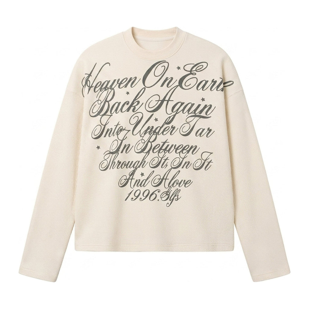 Halo Sweatshirt in Bone, Vorderansicht flach gelegt