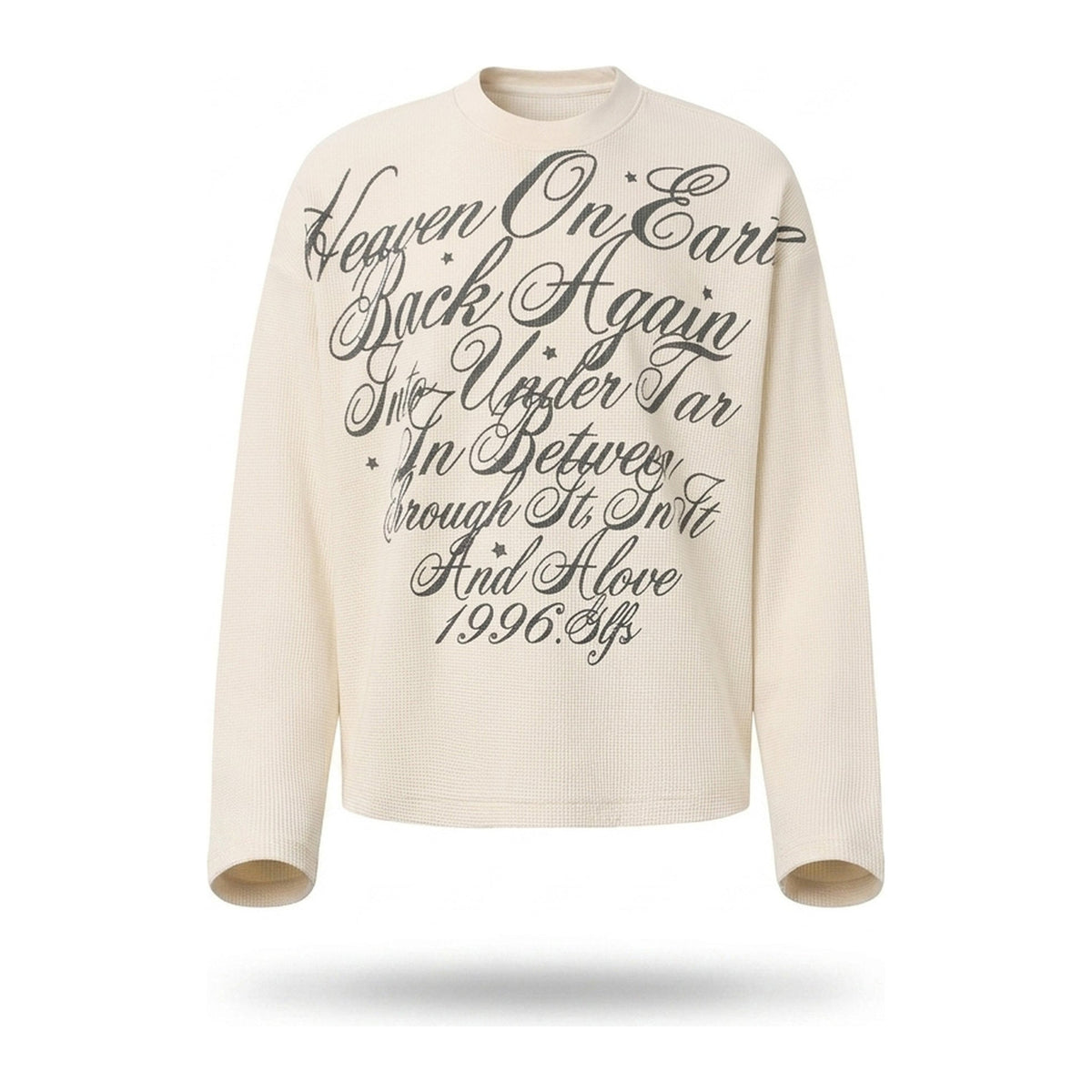 Halo Sweatshirt in Bone, Vorderansicht am unsichtbaren Mannequin