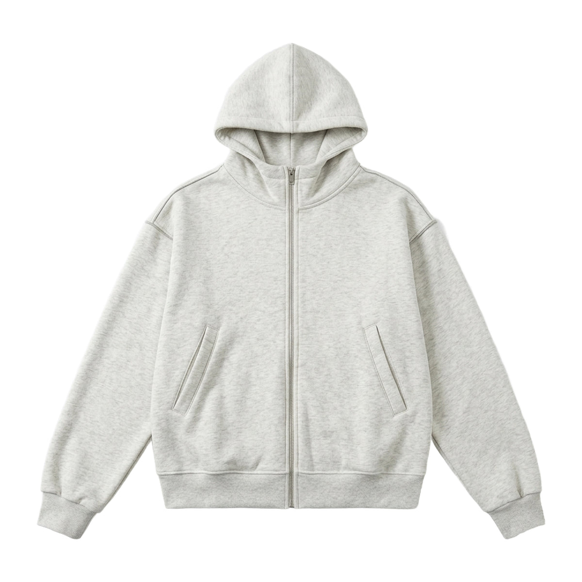 Loop Set in Ash, Kapuzenjacke Vorderansicht
