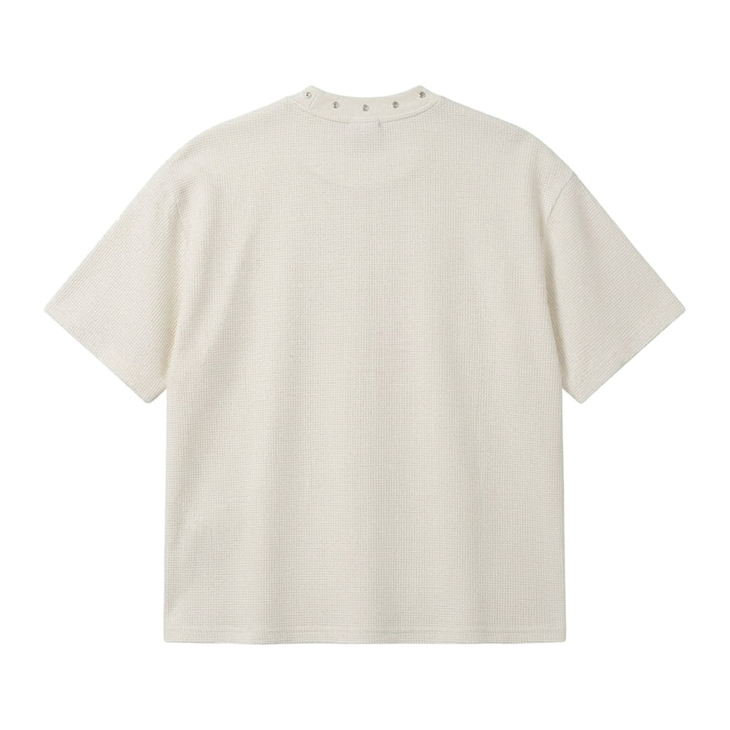 Press Tee in Bone, Rückansicht flach gelegt