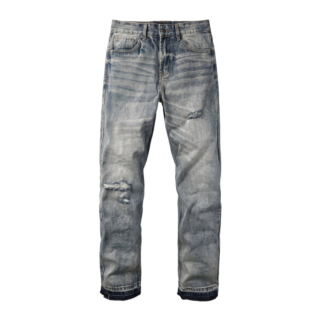 Straight Jeans in Stone, Vorderansicht flach gelegt