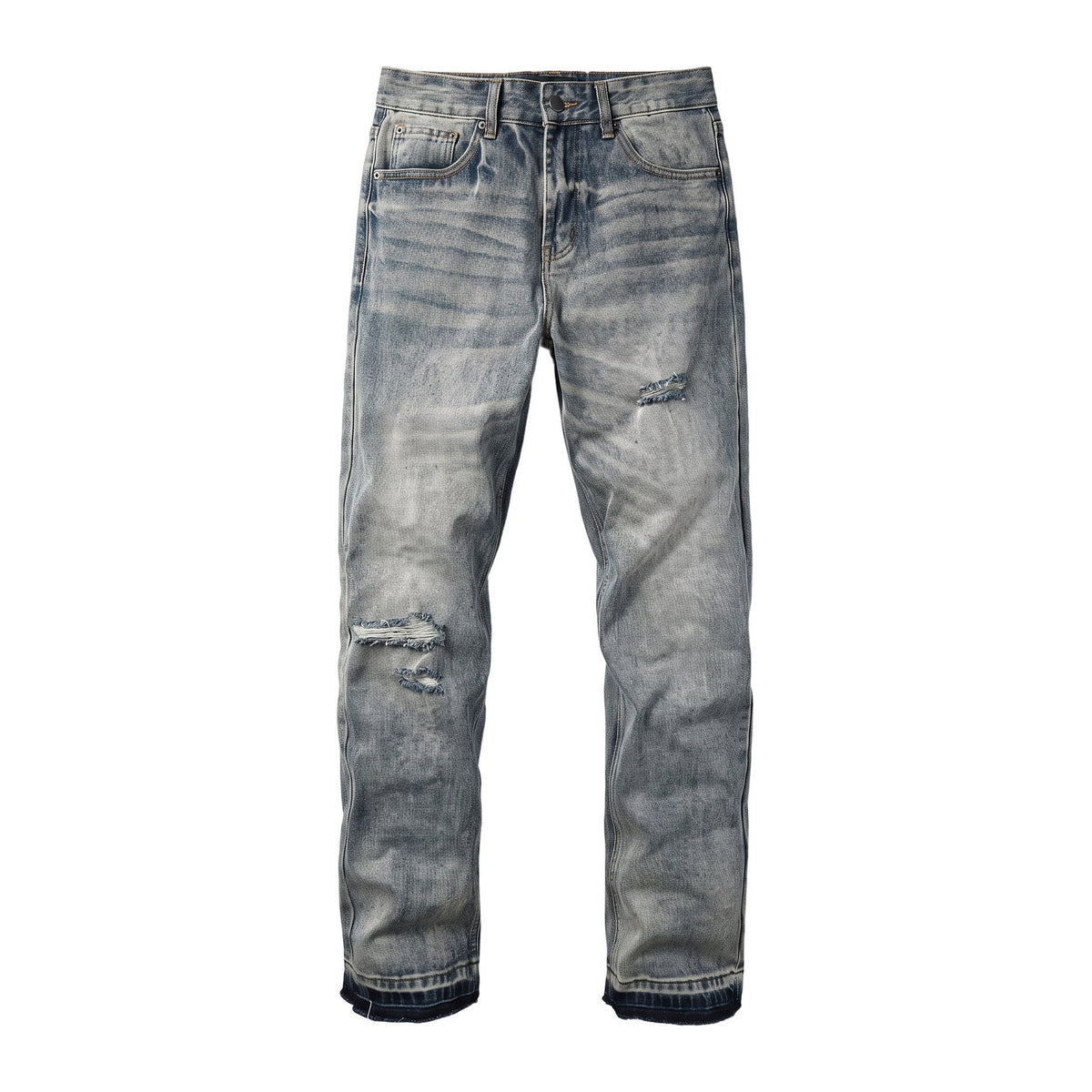 Straight Jeans in Stone, Vorderansicht flach gelegt