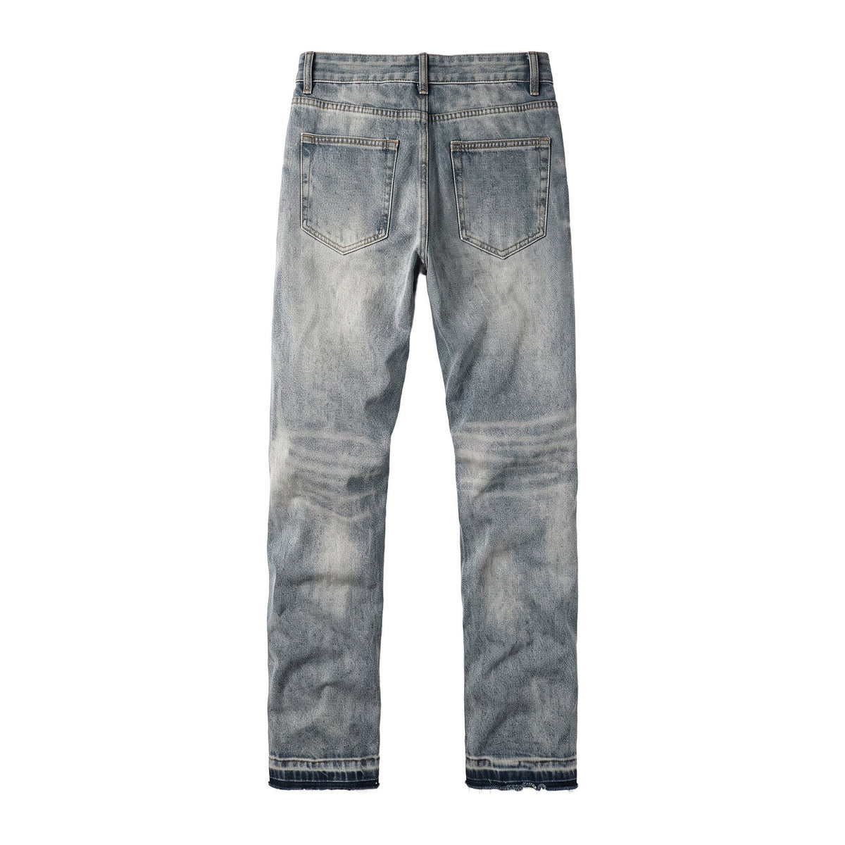 Straight Jeans in Stone, Rückansicht flach gelegt