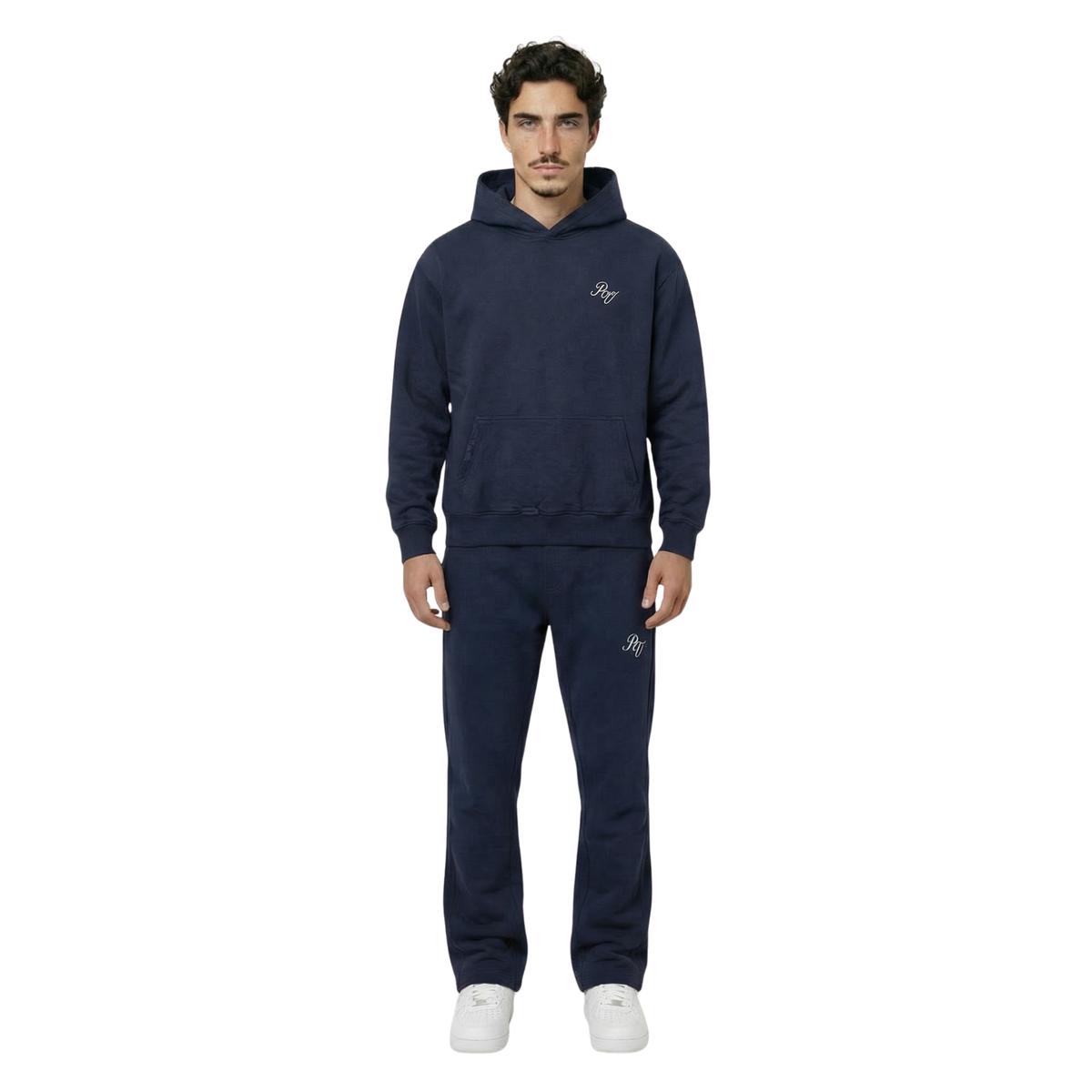 Time Capsule Set in Midnight Navy, getragen von vorn